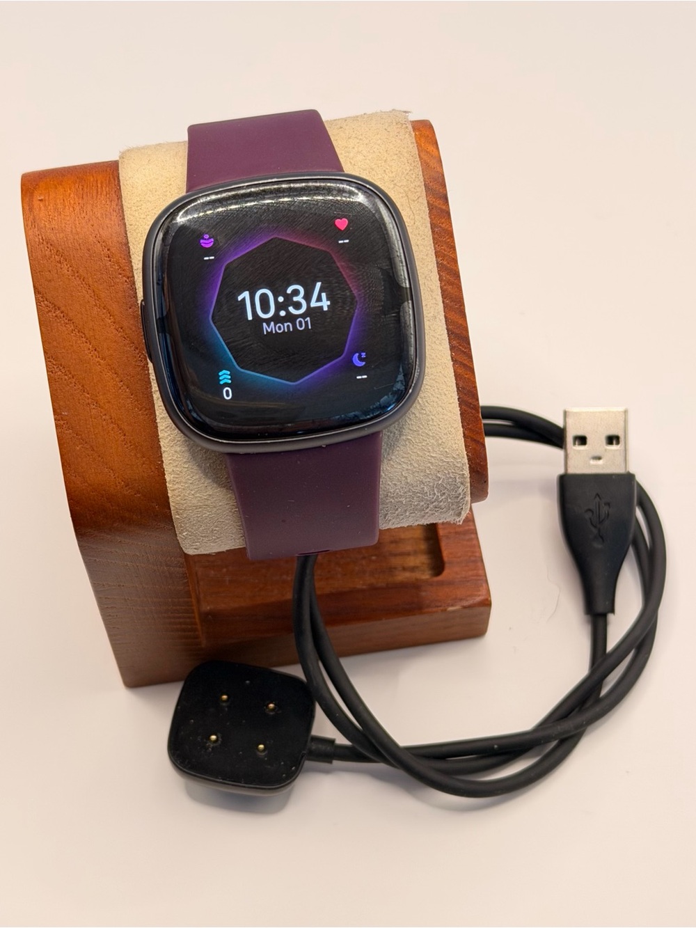 Fitbit Sense 2, Tested, Black, Very Good, New Band, Charger Included,